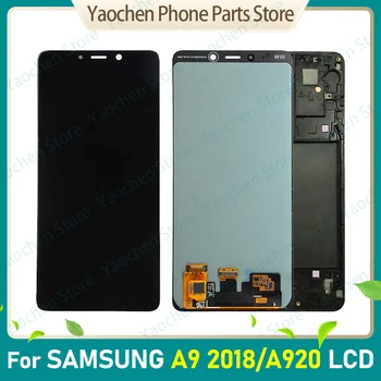 Super AMOMLED Originaal LCD-Samsungi A9 2018 A920 LCD A920 lcd-Samsungi A920 A9 2018 LCD Scre Touch Digitizer Assamblee
