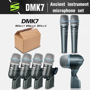 SENNESAI BTA DMK7 7-Osaline Traadiga Dünaamiline Drum Mikrofon (Kogu Metall)- Kick Bass, Tom/Ling & Taldrikutel Mic Set-Kasutada，52a 56a 57a
