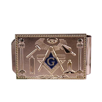 Kulla toon Masonic raha clip Vabamüürlus rahakott mood meeste aksessuaar Mason ehted