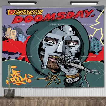 Madvillain MF Doom Madlib Plakat, Maalimise, Hip-Hop Rap-Muusika Täht Meem Gobelään Kangast Magamistuba Esteetiline Decor Taust Pajalapid