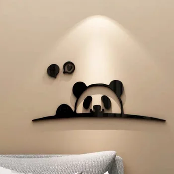 Multikas Loomade Akrüül Kleebised Armas Panda DIY Seina Kleebis Kodu Aksessuaarid Naljakas Panda Seina Kaunistamiseks elutuba Decor