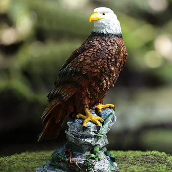 Vaik Simuleeritud Eagle Aed Statue Outdoor Skulptuur Muru Aias Stseeni Decor