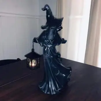 Nõid Skulptuur Õudne Realistlik Halloween Witch Ornament Eco-sõbralik Vaik Decor Tabel Laternate jaoks Tabelis