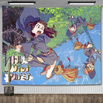 Anime Väike Nõid Akadeemiliste Ringkondade Vaip Seina Riputamise Atsuko Witchy Tapestrys Kawaii Tuba Teenetemärgi Manga Seinavaibad Kunsti Plakatid
