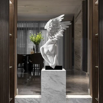 Kunsti Angel Tüdruk Skulptuur Kodu elutoa TV Kapp Hotel Mudel Tuba Fuajees Suur Luksus Teenetemärgi