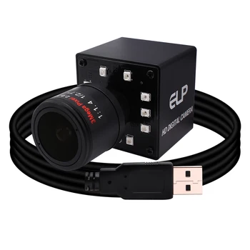 ELP 1200P Ülemaailmse Katiku Mini USB Kaamera 90fps Full HD UVC Päev Öise Nägemise Tööstus Webcam w/ IR Led-2.8-12mm Varifocal Objektiiv