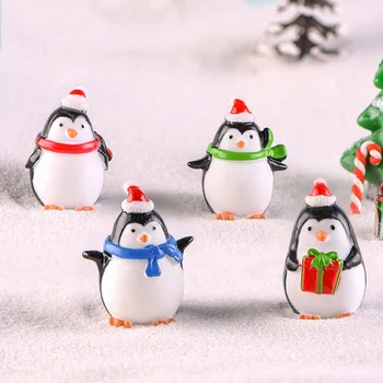 ZOCDOU 1 tk Armas Müts Pingviin Jõulud Kingitus Õnnelik Pinguino Ornament Väike Kuju Vähe Figuriin Käsitöö Loomade Deco