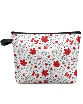 Kanada Lipu Maple Leaf Kobras Meik Kott Pouch Travel Essentials Lady Naiste Kosmeetika-Kotid Wc Korraldaja Ladustamise Penaali