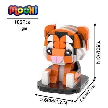 MOC7031 Loominguline-Seeria Anime Tiiger 3d-Loomade Tellised Ühilduv KES ehitusplokid Haridus Mänguasjad Lastele Loomingulised Kingitused