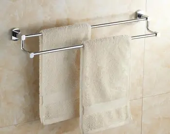 Vidric 30-60cm Kroom Seinale Paigaldatud Topelt Vannituba Rätik Baar Vannituba Rätik Hammas Omanik vannitoa tarvikud Hea Kvaliteediga