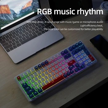 RGB Backlight Mehaanilise Klaviatuuri 100 Võtmed K98 Hot-Swap Klaviatuuri USB Juhtmega Klaviatuur Täis Võti Arvuti Sülearvuti
