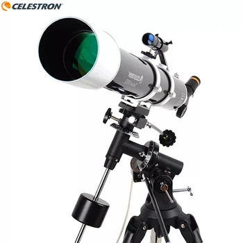 Celestron AstroMaster Deluxe 90 EQ Esipinnaga Astronoomilise Teleskoobi Koos EQ2 Equatorial Mount Ja Terasest Kolmjalg