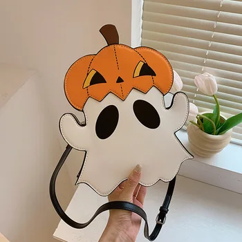 Naljakas Halloween Pumpkin Kujuline Deemon Messenger Crossbody Kott Vabaaja Rahakott, Käekott Cartoon Õlakott