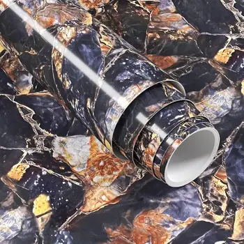 Marmor Isekleepuv Õli Tõend Eemaldatavad Seina Kleebised Köök Kapp Countertop PVC Koorega ja Kinni Veekindel Tapeet