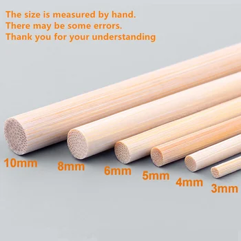 20pcs pikkus 50cm bamboo rod läbimõõt 3mm-10mm käsitöö hoone mudel DIY materjali entusiast tarvikud
