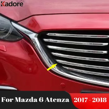Keskele Iluvõre Grilli Kaas Sisekujundus Jaoks Mazda 6 Atenza 2017 2018 Chrome Auto Racing Grillid Vormimise Ribadeks Välisilme Tarvikud