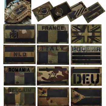 Maailma Lipud Plaaster Peegeldus hispaania prantsuse Iisrael Saksamaa Brasiilia Rinnamärgid Seljakott Konksu Aasa Sõjalise Embleemi Taktikaline Plaaster