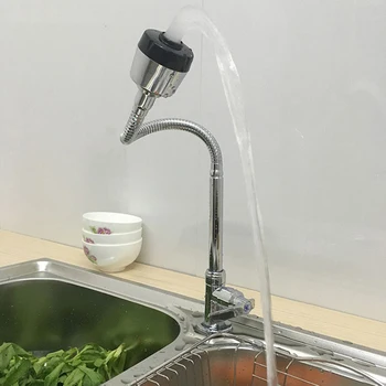 KitchenSolid Messing Teki Paigaldatud Universaalne vesikonna Ühe Külma Kraan Ühe Augu Vee Puuduta 360 Keerata, valamu Segisti Koos Sho