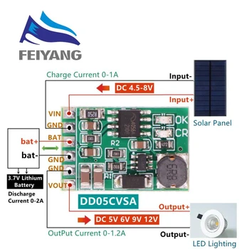 DD05CVSA 4.2 3.7 V V 5V Laadija 6V （alates adapter 9V 12V Discharger Juhatuse DC Converter Suurendada Moodul Päikese Mobile Power Laadija Liitium-Bat