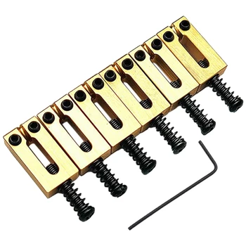 6 Määrata Silla Sadul Tahke Messingist Electric Guitar Sild Kood String Tõmmake String Kood String Sadul (Must)