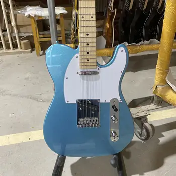 Tele Electric Guitar Metallik Sinine Värv Tahke Keha Vaher Fingerboard Kõrge Kvaliteedi Guitarra Tasuta Shipping
