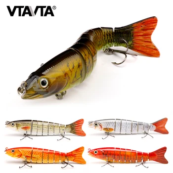 VTAVTA 15.5 cm 37.8 g Hukku Wobbler Kalapüügi Peibutis Multi Mitte 8 Segmenti Kunstlik Raske Sööt Swimbait Plastikust kalastustarbed