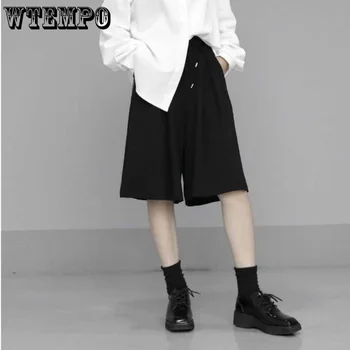 WTEMPO Suured Naised Lai Jalg Püksid Suvel Vintage Kõrge Vöökoht Lahti Vabaaja Püksid Musta Kõik-mängu lühikesed Püksid StreetWear Y2k Riided