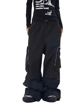 Viqwqii Naiste s Ülegabariidiliste Veoste lühikesed Püksid Elastne Vöökoht Värviga Langevari lühikesed Püksid Lukuga Taskud Vabaaja Streetwear