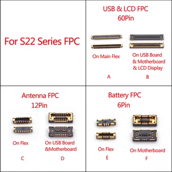10TK Samsung S22 Ultra Plus 5G S22U S908 S906 S901 B U Aku LCD-Ekraan Laadimine USB WiFi Antenn FPC Pesa