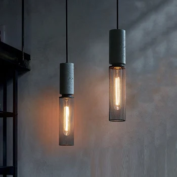 Magamistuba Baari Kohvi Dinning Tuba Põhjamaade Rippus Lamp LED Loft Stiilis Tööstus-Ripats, Valgustid Tsement Metallist Lambivarju