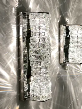 Kerge Luxury Crystal Wall Lamp Elutuba Taust Seina Lihtne, Kaasaegne Atmosfäär Led Magamistuba Öö