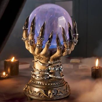 Uudne Deemon Käsi Magic Plasma Palli Lightwizard ilm Viisard Magic Elektrostaatiline Palli Öö Valguses Halloween Decor Lamp