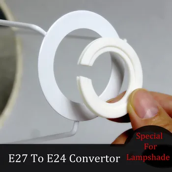 Lambivarju E27 Teisendada E14 Lamp Varju Light Fix Tooni Pesa Adapter Rõngas Seib Transverter Säilitades Kinnitus E 27 14 Valge