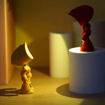 Mini Cute Cartoon Pet Tabel Lamp Kokkuklapitavad Dimmiable Reguleeritav Nurk AAA Patarei Toitega LED Night Light kaitseprillid Lamp