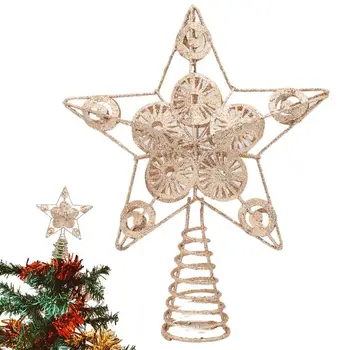 Jõulupuu Toppers Vahuveini Star Torukübar Õõnes Puulatv Star Kaunistused Jõulupidu Dekoratsioon Metallist Torukübar Homes