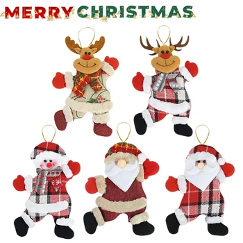 Jõulud Santa Elf Doll Rippuvad Ripats Kaunistused Jõulupidu Decor Kodus Head Uut Aastat Lapsed Xmas Kingitus Navidad Noel