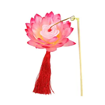 367A Kaasaskantav Hämmastav Õis Lotus Flower Valguse Poole Hõõguv Laternate Keskel