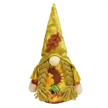 Päevalill Gnomes Palus Sügisel Saagi Gnomes Palus Nuku Talumaja Maamees Festival Köök Decor Käsitsi Valmistatud Skandinaavia Tomte