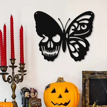 Halloween Kolju Liblikas Wall Decor Roostevabast Terasest Seina Riputamise Laigud Kaunima Kodu Elutuba Köök Aed Hoovis