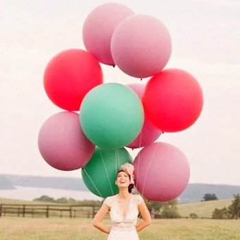 36Inch Hiiglane Latex Balloon Assortii Värvid suured Õhupallid fotosessiooni Sünnipäeva, Pulmapidu Festival Üritus Carnival Teenetemärgid