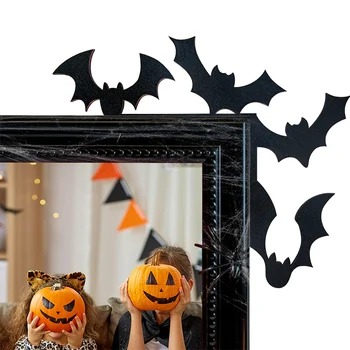 Halloween Ukse Raami Kaunistamiseks Must Nahkhiir Spiderweb Kõrvits Ukse Kamin Nurgas Märk Halloween Kodu Puidust Ornament