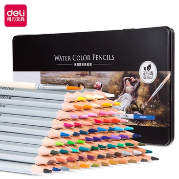Deli 24/36/48/72 Akvarell Pencil Set ,Premium Värvilised Pliiatsid Komplekt Art Pliiatsi Joonistus, Sketching, värvimine ja Värvimine