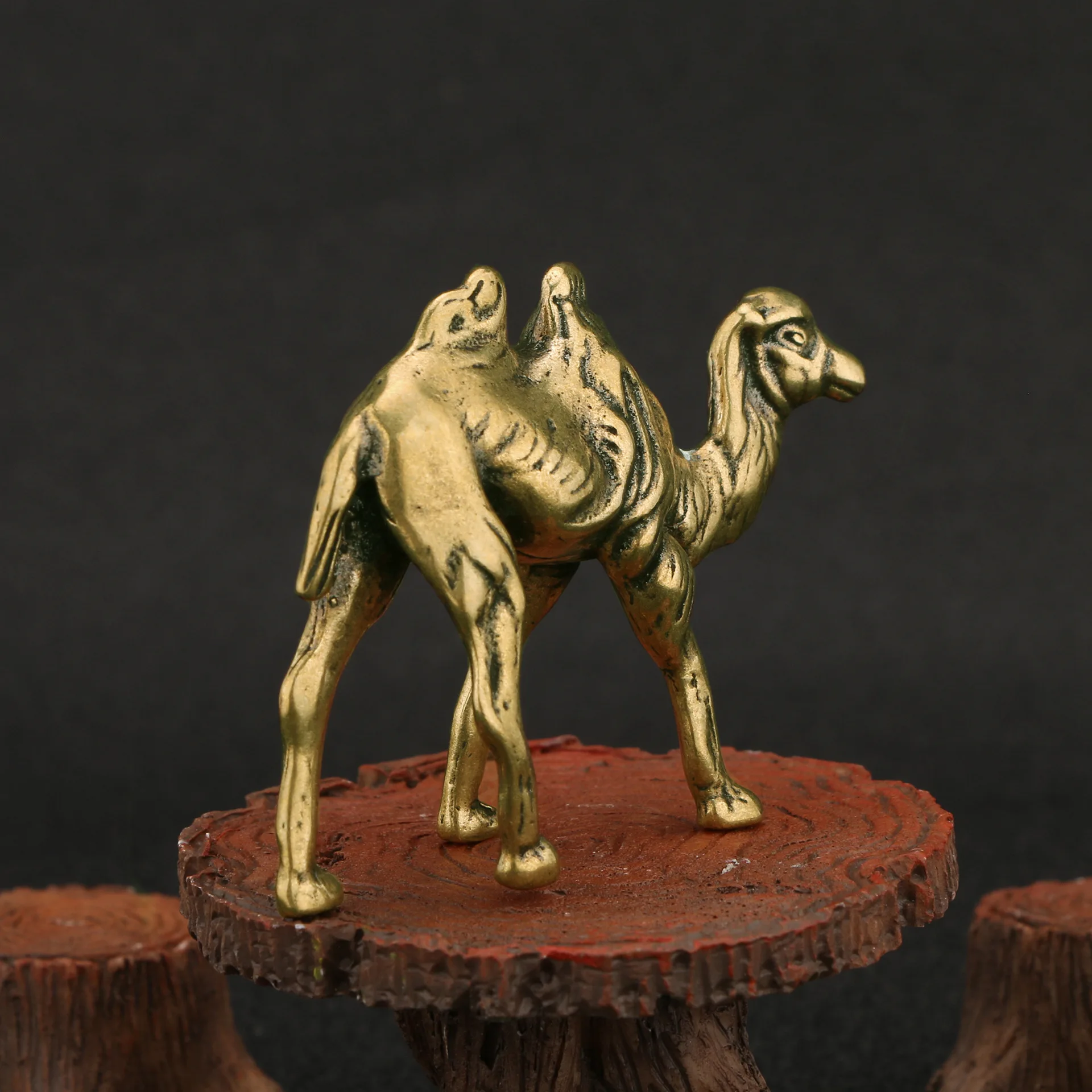 Retro Käsitöö Camel Messing Kaunistused Vintage Home Decor Õnnelik Dekoratiivsed Tahke Loomne Tooraine Toa Kaunistamise Tarvikud . ' - ' . 1