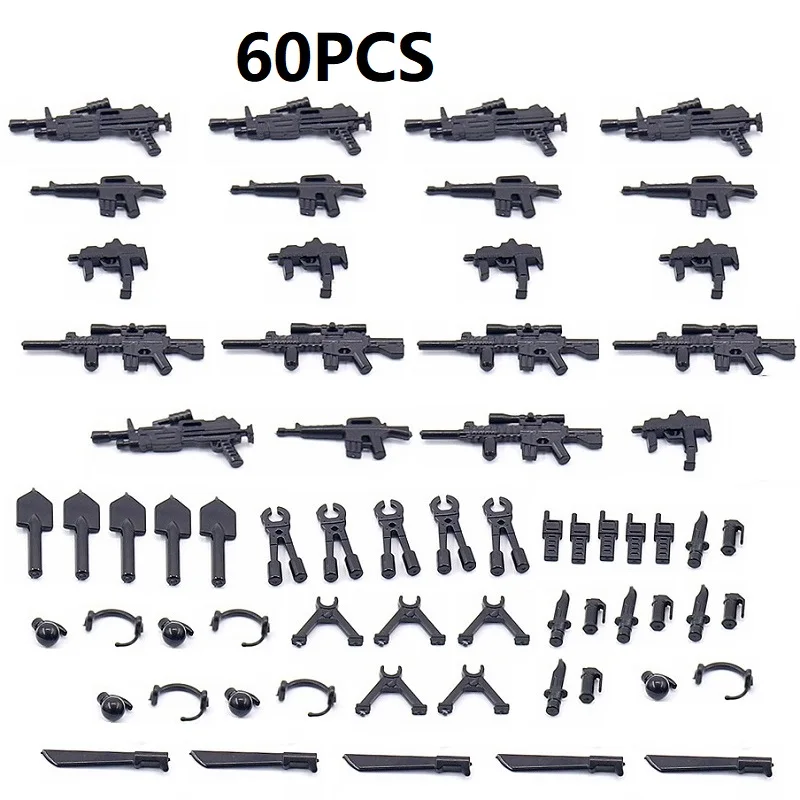 Sõjalise Relva 60pcs Relvad Pakett SWAT Specia Jõud Joonis Mini Kes Plokid, Tellised Seatud Relvade Mudel, Hoone Komplektid Kids Haridus Mänguasjad . ' - ' . 0
