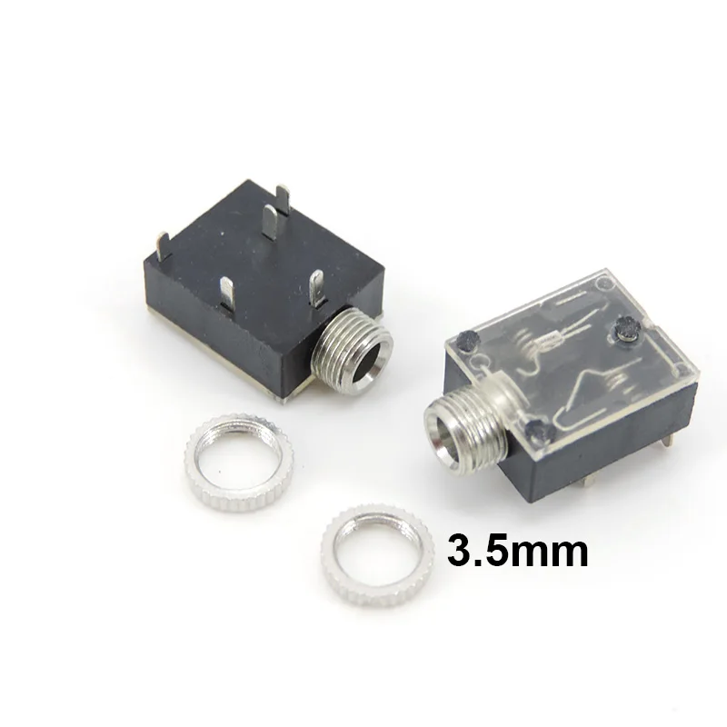 5x PJ-324 3,5 mm emane Kõrvaklappide Pesa 5 Pin PCB Mount Stereo 3pole audio pistik seinakontaktist Ühenduspesa Kõrvaklappide Pesa PC . ' - ' . 0