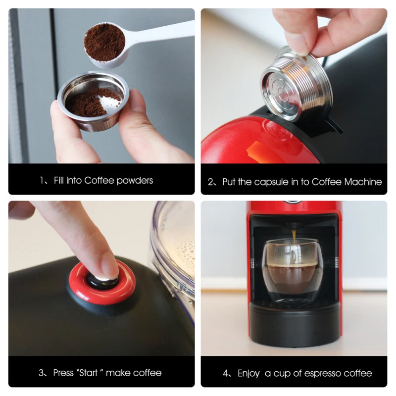 Praktiline Kohvi Kapsel Nescafe Dolce Gusto Filtrid 304 Roostevabast Terasest Metallist Taaskasutatav Tassi Kodu Köök Piima Tee Kaupluse Tööriist . ' - ' . 2
