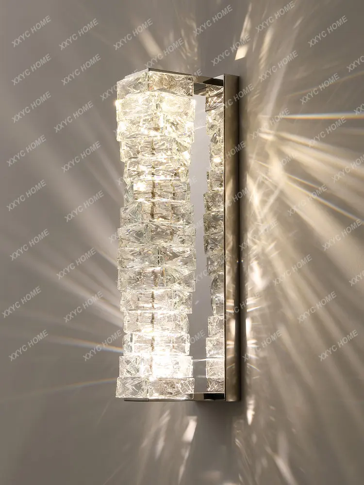 Kerge Luxury Crystal Wall Lamp Elutuba Taust Seina Lihtne, Kaasaegne Atmosfäär Led Magamistuba Öö . ' - ' . 1
