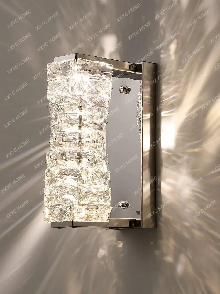 Kerge Luxury Crystal Wall Lamp Elutuba Taust Seina Lihtne, Kaasaegne Atmosfäär Led Magamistuba Öö . ' - ' . 3