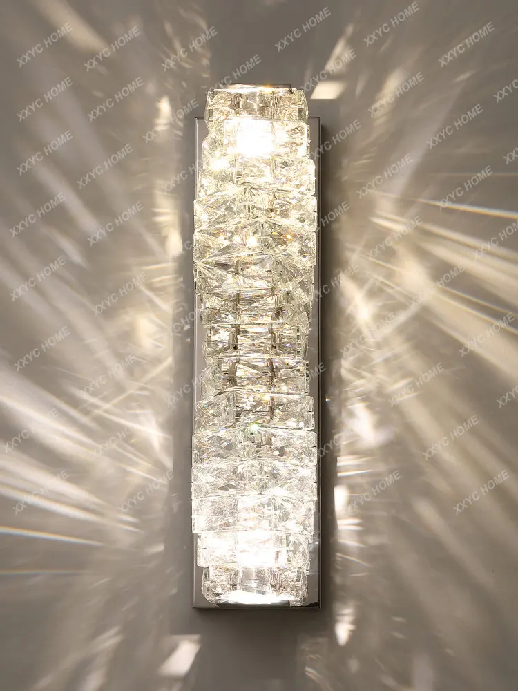 Kerge Luxury Crystal Wall Lamp Elutuba Taust Seina Lihtne, Kaasaegne Atmosfäär Led Magamistuba Öö . ' - ' . 4