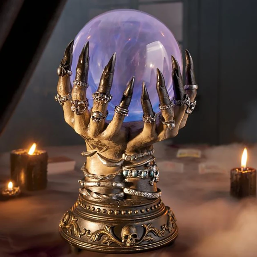 Uudne Deemon Käsi Magic Plasma Palli Lightwizard ilm Viisard Magic Elektrostaatiline Palli Öö Valguses Halloween Decor Lamp . ' - ' . 0